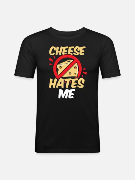 Laktosetolerant Oder Laktoseintolerant - Männer Slim Fit T-Shirt - Schwarz