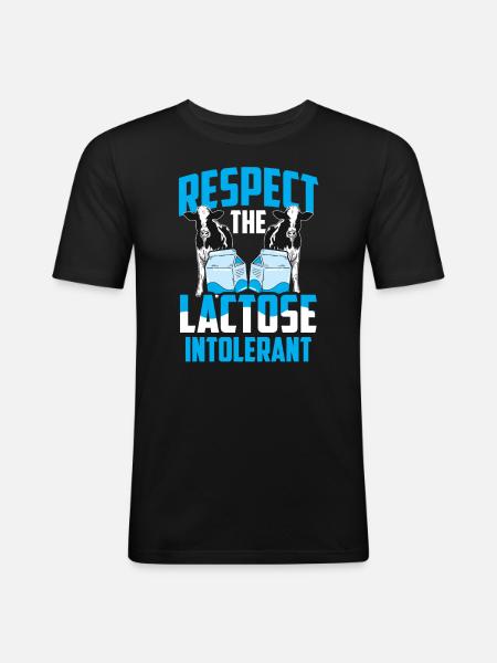Laktosetolerant Oder Laktoseintolerant - Männer Slim Fit T-Shirt - Schwarz
