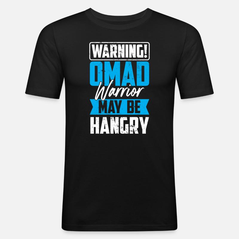 Intermittierendes Fasten Abnehmen - Männer Slim Fit T-Shirt - Schwarz