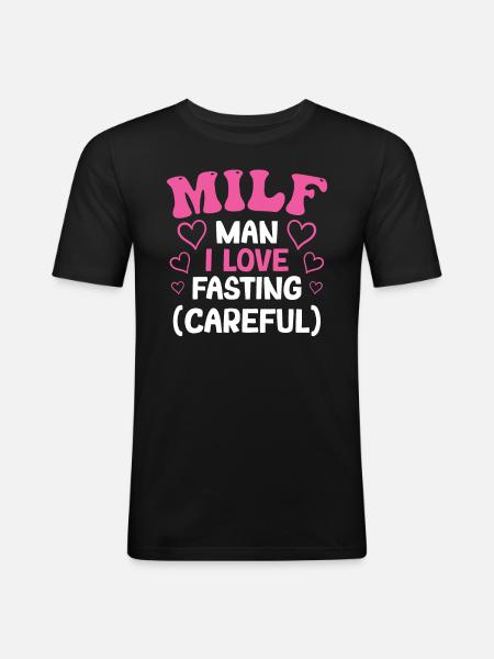 Intermittierendes Fasten Abnehmen - Männer Slim Fit T-Shirt - Schwarz