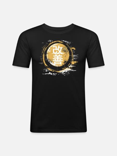Hiragana Katakana Kaizen-methode Kaizen - Men's Slim Fit T-Shirt - black