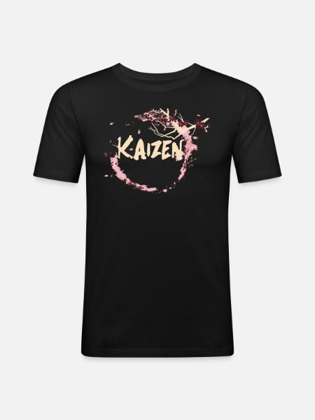 Hiragana Katakana Kaizen-methode Kaizen - Männer Slim Fit T-Shirt - Schwarz