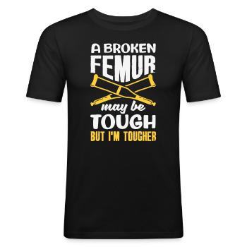 Leg Reconstruction Restoration - Men's Slim Fit T-Shirt - black - Front - Nik (191cm)
