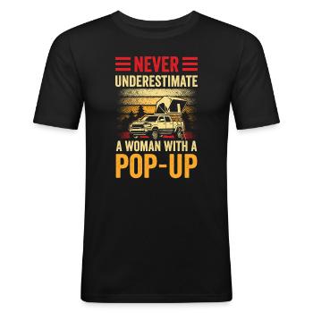 Motorhome accessories Pop-up camper - Men's Slim Fit T-Shirt - black - Front - Nik (191cm)