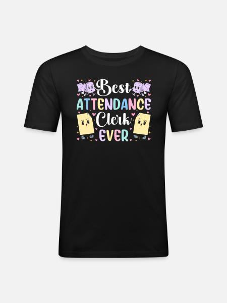 Attendance Secretary - Men's Slim Fit T-Shirt - black