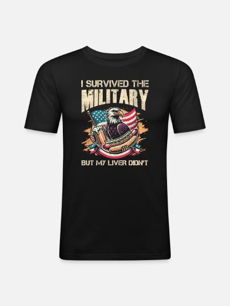 Veteran Medicated Dysfunctional - Männer Slim Fit T-Shirt - Schwarz