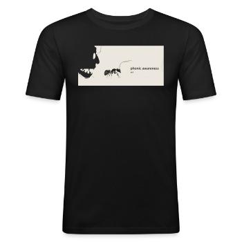 phonemisPhonemic consciousness science - Men's Slim Fit T-Shirt - black - Front - Nik (191cm)