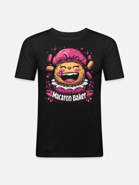 Macaron lovers Macaron Baker - Men's Slim Fit T-Shirt - black