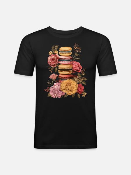 Macaron lovers Macaron Baker - Men's Slim Fit T-Shirt - black