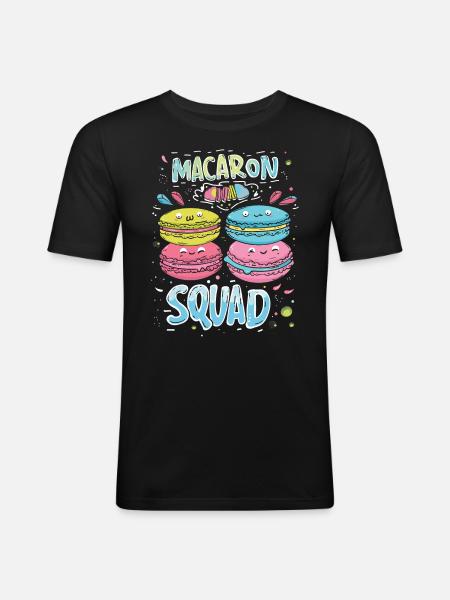 Macaron lovers Macaron Baker - Men's Slim Fit T-Shirt - black
