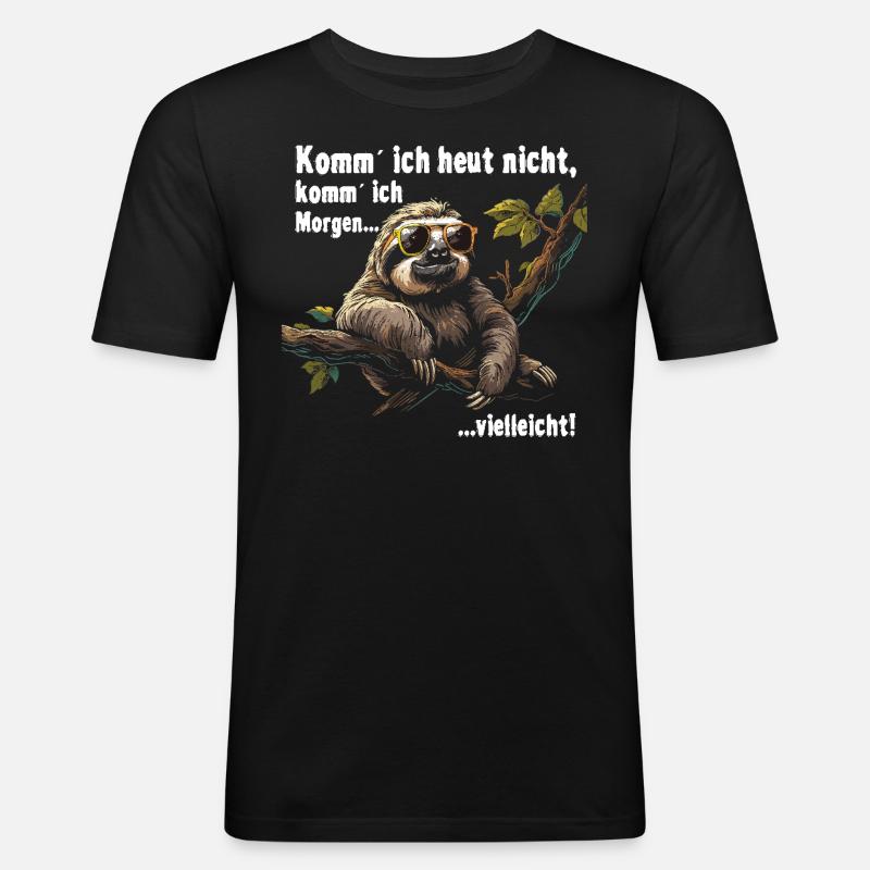 Dovendyr Kontor Arbejde Kollega Sjov - Herre Slim Fit T-Shirt - sort