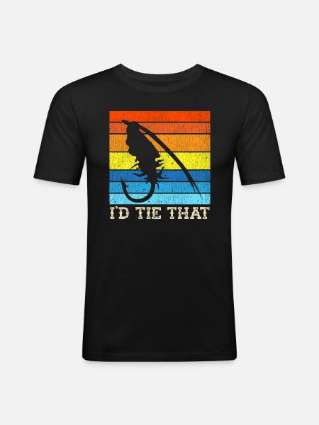 Fly Tying Fly Fishing - Men's Slim Fit T-Shirt - black