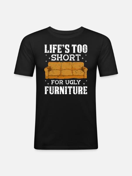 Restauratorin Polstermöbel - Männer Slim Fit T-Shirt - Schwarz