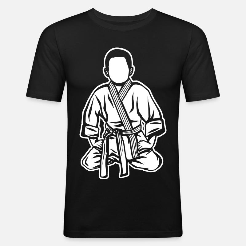 Judo Junge - Männer Slim Fit T-Shirt - Schwarz
