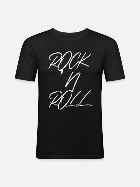ROCK ET ROLL - T-shirt près du corps Homme - noir