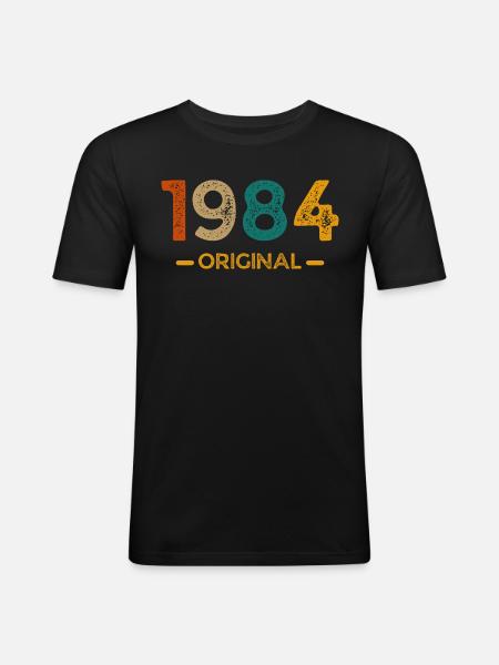1984 Original - T-shirt près du corps Homme - noir