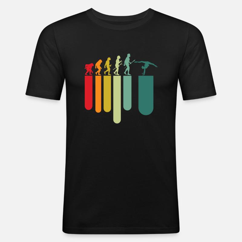 Gymnastics Evolution - Men's Slim Fit T-Shirt - black