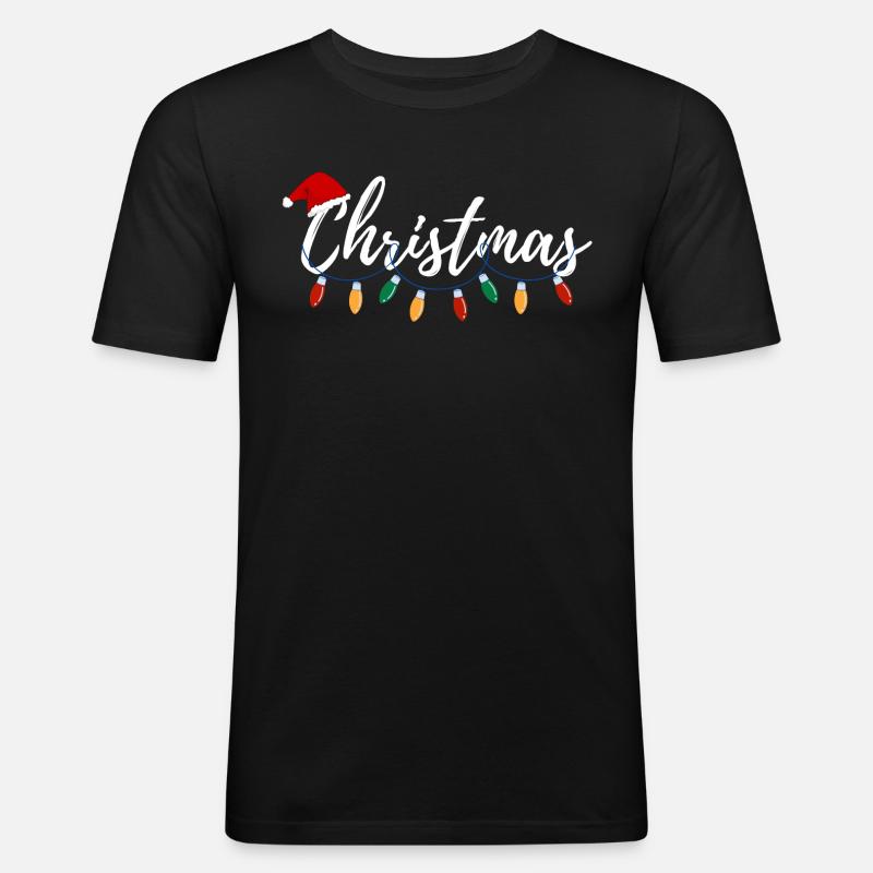 Weihnachtsgeschenk - Männer Slim Fit T-Shirt - Schwarz