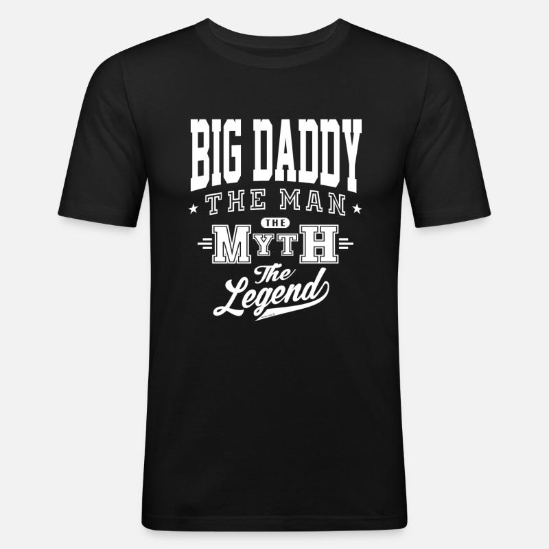 Big Daddy Legende - Männer Slim Fit T-Shirt - Schwarz