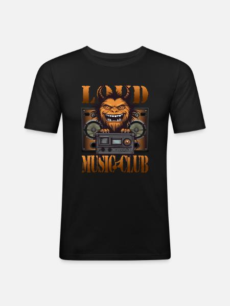 Loud Music Club - Men's Slim Fit T-Shirt - black