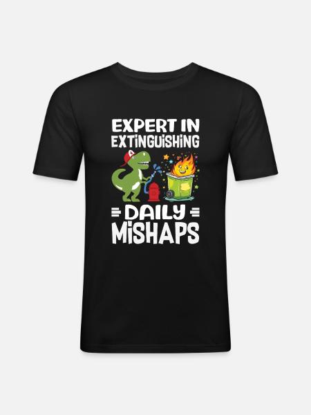 Dumpster Fire Response Team Leader - Men's Slim Fit T-Shirt - black