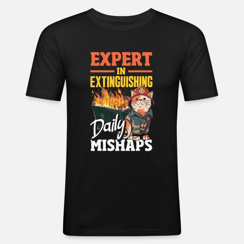 Müllcontainer Fire Response Team Leader - Männer Slim Fit T-Shirt - Schwarz