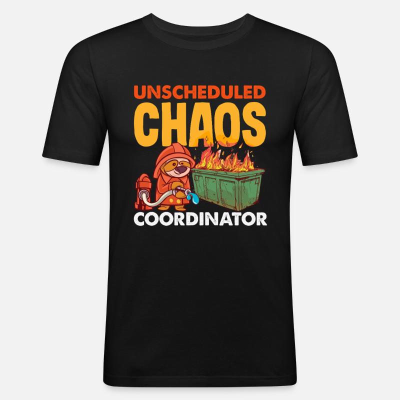 Müllcontainer Fire Response Team Leader - Männer Slim Fit T-Shirt - Schwarz