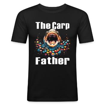 Angling Catch Fish carp fish Karpfen - Men's Slim Fit T-Shirt - black - Front - Nik (191cm)