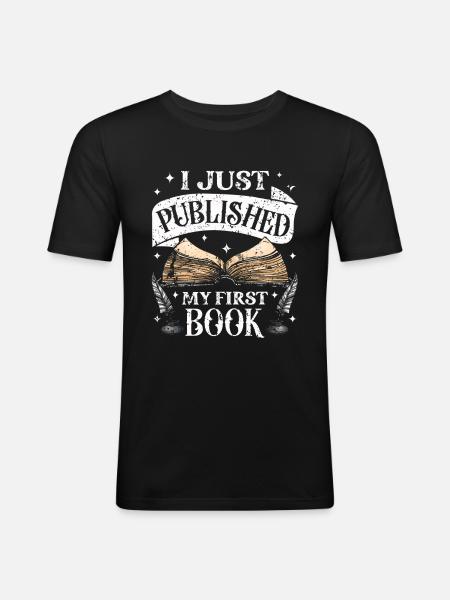 Écrivain Auteur de romans - T-shirt près du corps Homme - noir