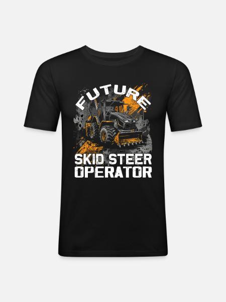 Skid steer loader enthusiasts - Men's Slim Fit T-Shirt - black