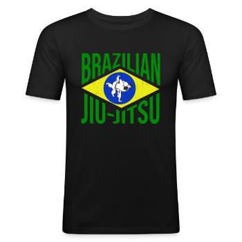 Brazilian Jiu-Jitsu BJJ - Men's Slim Fit T-Shirt - black - Front - Nik (191cm)