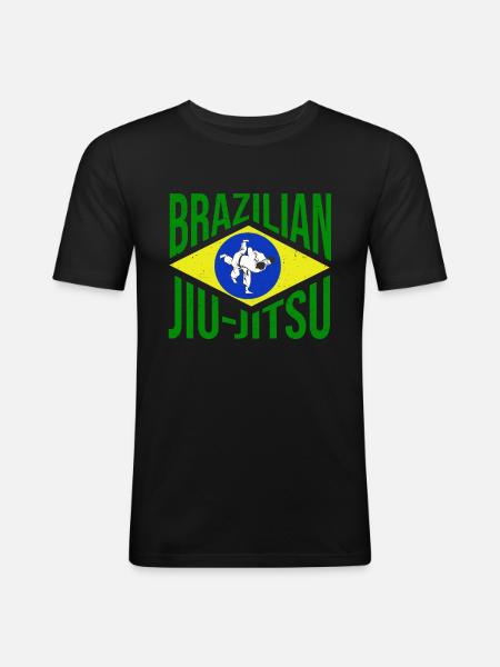 Brazilian Jiu-Jitsu BJJ - Men's Slim Fit T-Shirt - black