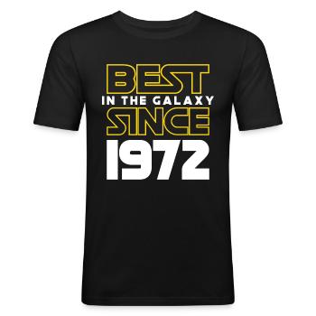 Best of the Galaxy 1972 50 years anniversary - Men's Slim Fit T-Shirt - black - Front - Nik (191cm)