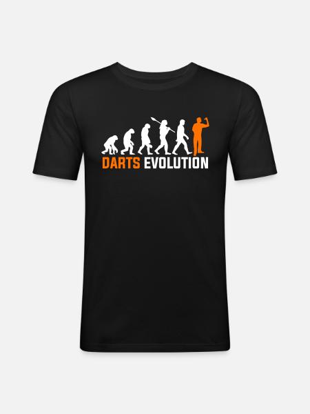 Darts Evolution - Männer Slim Fit T-Shirt - Schwarz