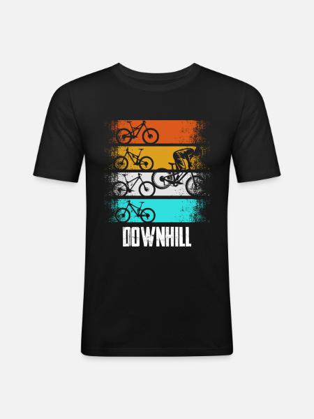 Downhill Retro - Men's Slim Fit T-Shirt - black