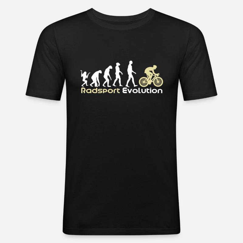 Cycling Evolution - Men's Slim Fit T-Shirt - black