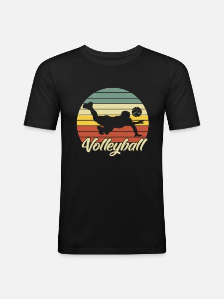 volleyball - Men's Slim Fit T-Shirt - black