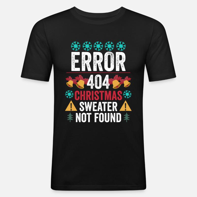 Weihnachten programmierer Computer - Männer Slim Fit T-Shirt - Schwarz