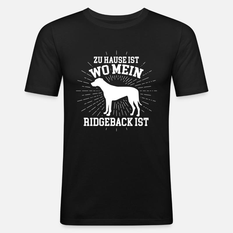 Rhodesian Ridgeback - Männer Slim Fit T-Shirt - Schwarz