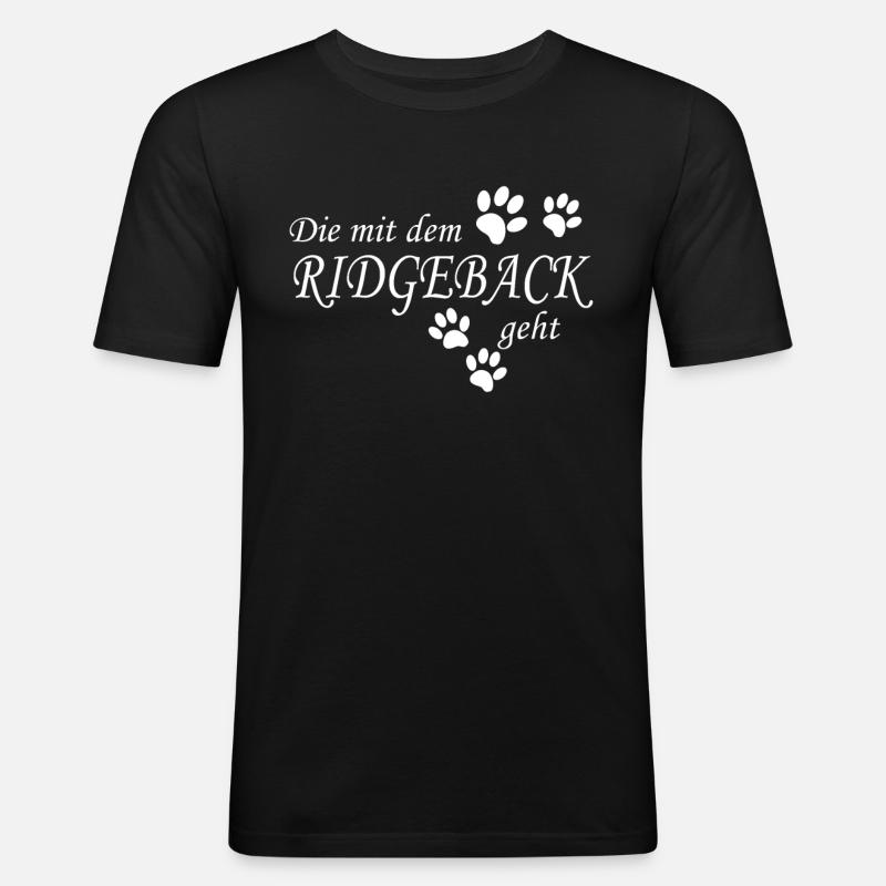 Rhodesian Ridgeback - Männer Slim Fit T-Shirt - Schwarz