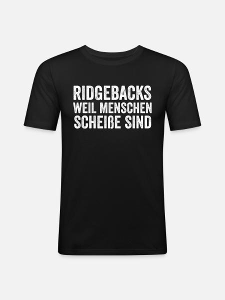Rhodesian Ridgeback - Männer Slim Fit T-Shirt - Schwarz