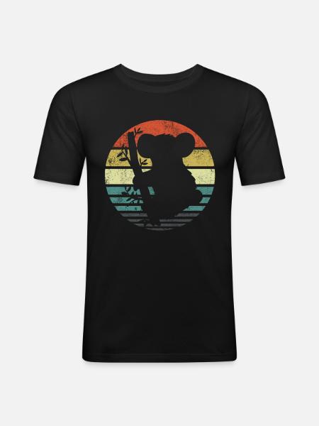 Koala Retro - Men's Slim Fit T-Shirt - black