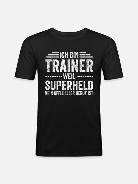 Fußball Trainer - Männer Slim Fit T-Shirt - Schwarz