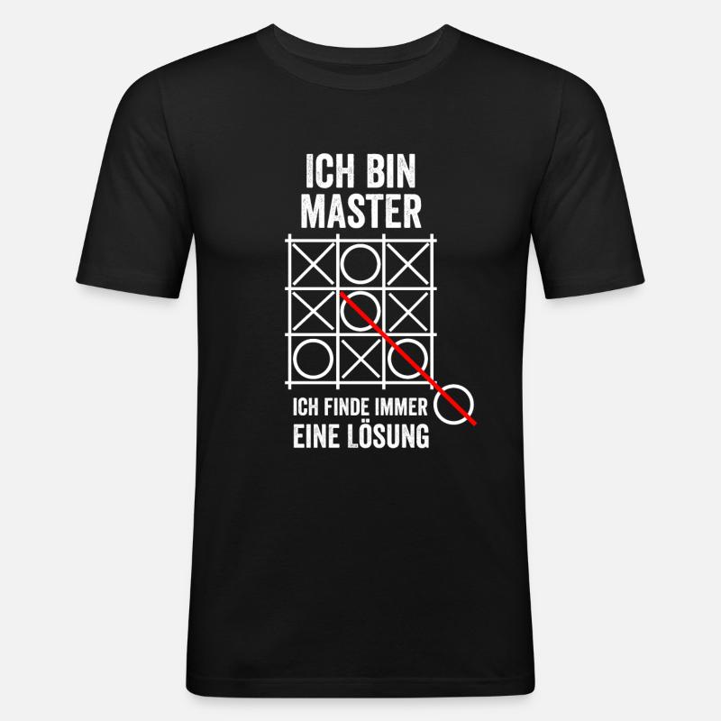 Master Studium Student - Männer Slim Fit T-Shirt - Schwarz