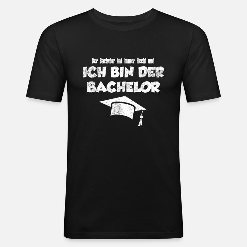 Bachelor Studium - Männer Slim Fit T-Shirt - Schwarz