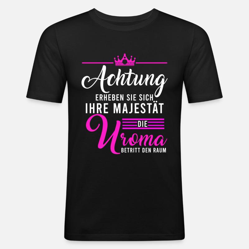 Urgroßmutter Uroma Geschenke - Männer Slim Fit T-Shirt - Schwarz