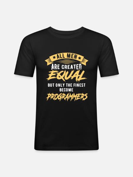 Programmer Coder Developer Gift - Men's Slim Fit T-Shirt - black