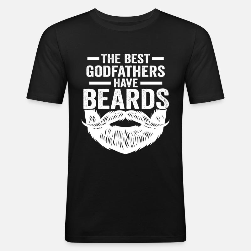 Pate-Bart - Männer Slim Fit T-Shirt - Schwarz