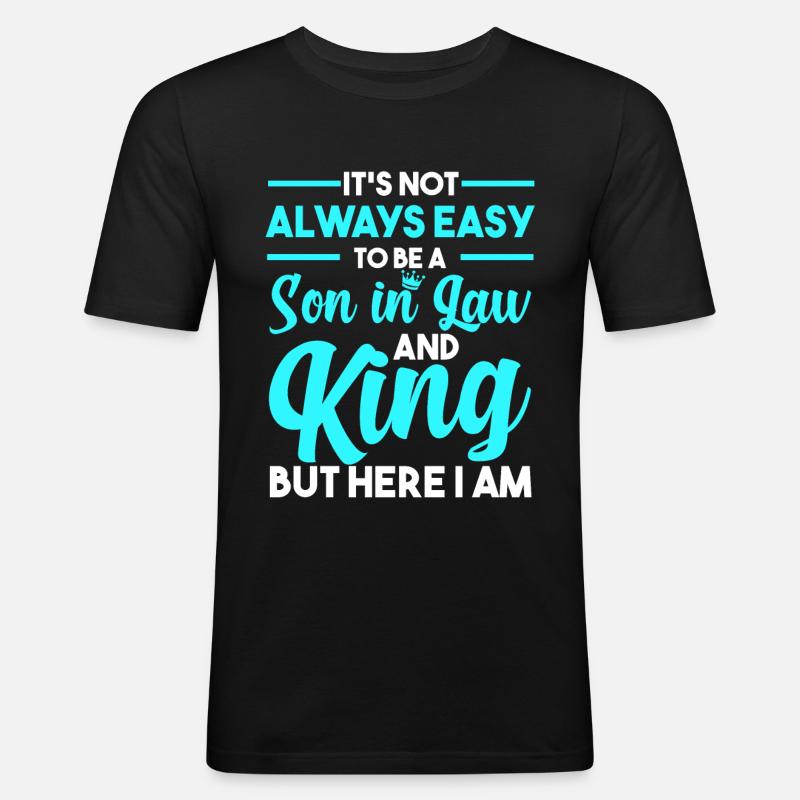 Schwiegersohn Geschenk - Männer Slim Fit T-Shirt - Schwarz