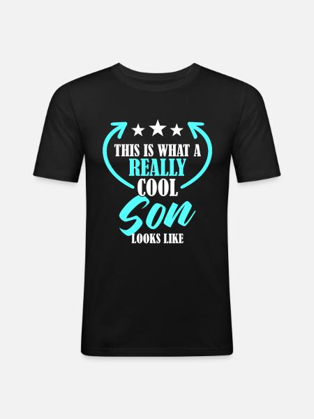 Cool son - Men's Slim Fit T-Shirt - black